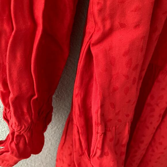 Maeve Anthropologie Wendy Tiered Maxi Dress - Red - Small - Picture 5 of 7